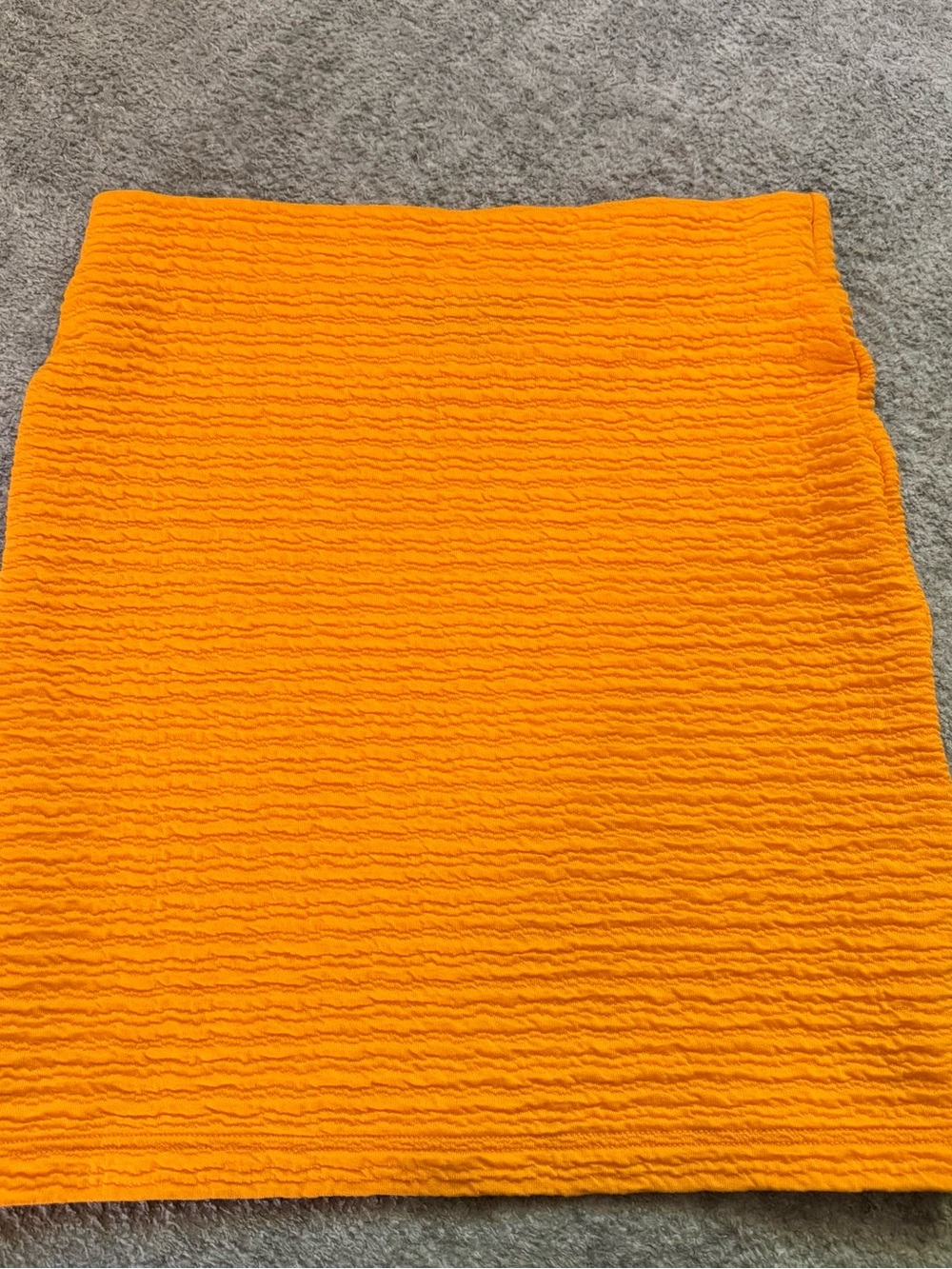 Topshop Bright Orange Textured Mini Skirt